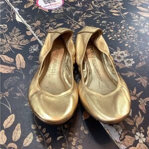Tory Burch Gold Metallic Flats